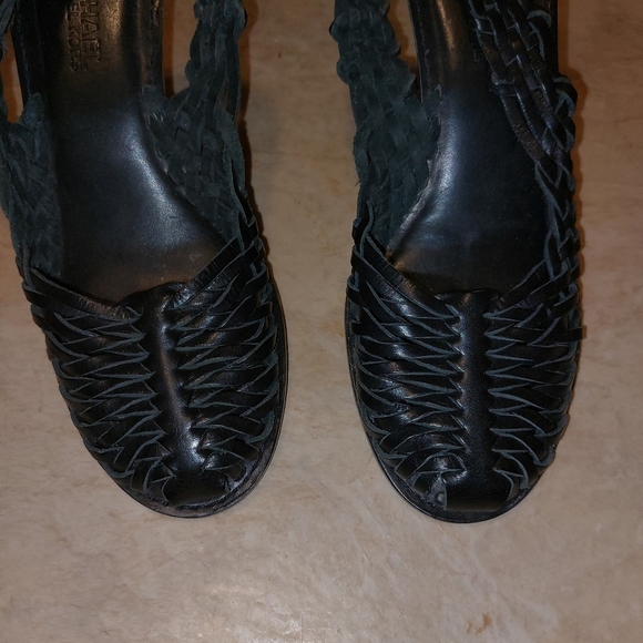 Vintage Michael kors wedges slingback leather sandals size 6M - Picture 6 of 11